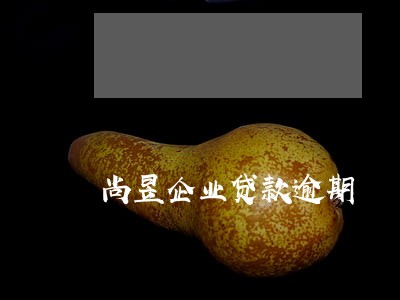 尚昱企业贷款逾期 尚昱企业贷款逾期