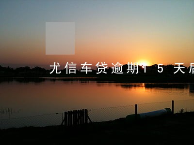 尤信车贷逾期15天后果