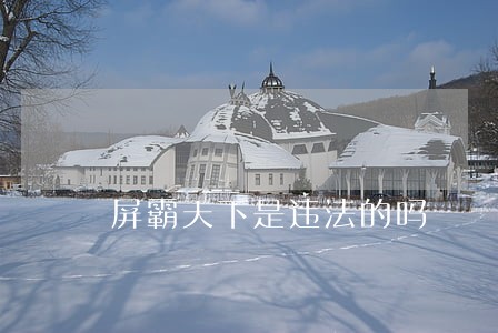 屏霸天下是违法的吗 屏霸天下是违法的吗