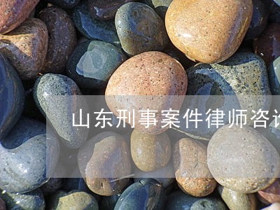 山东刑事案件律师咨询电话 山东刑事案件律师咨询电话