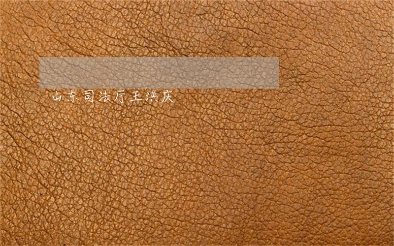 山东司法厅王洪庆 山东司法厅王洪庆