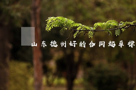 山东德州好的合同起草律师推荐 山东德州好的合同起草律师推荐