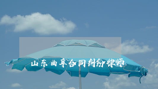 山东曲阜合同纠纷律师 山东曲阜合同纠纷律师