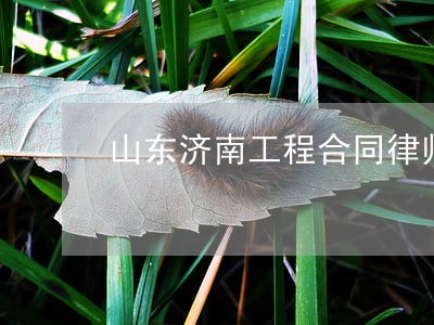 山东济南工程合同律师