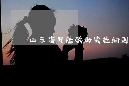 山东省司法救助实施细则