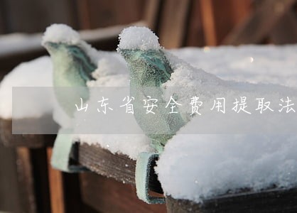 山东省安全费用提取法规 山东省安全费用提取法规