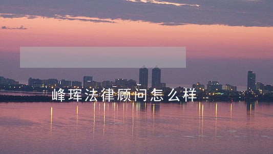 峰珲法律顾问怎么样 峰珲法律顾问怎么样