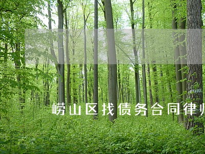 崂山区找债务合同律师咨询专线 崂山区找债务合同律师咨询专线