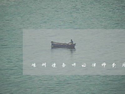 嵊州债务诉讼律师费用