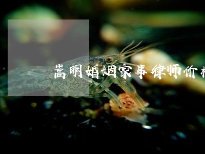 嵩明婚姻家事律师价格 嵩明婚姻家事律师价格