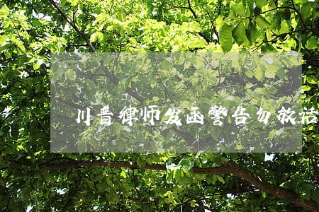 川普律师发函警告勿放话 川普律师发函警告勿放话