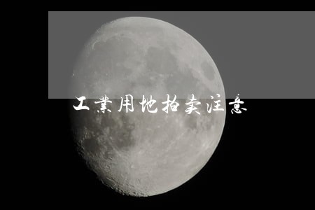 工业用地拍卖注意