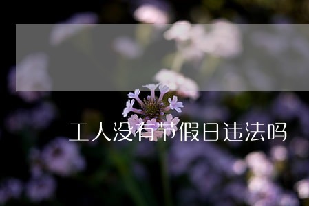 工人没有节假日违法吗