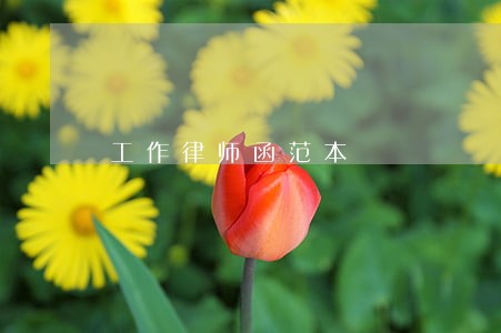 工作律师函范本 工作律师函范本