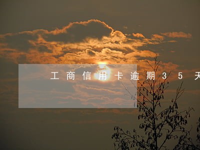 工商信用卡逾期35天暂停使用