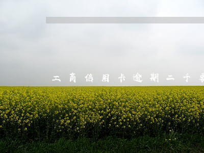 工商信用卡逾期二千要紧不 工商信用卡逾期二千要紧不