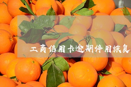 工商信用卡逾期停用恢复