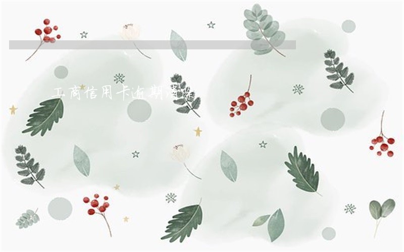 工商信用卡逾期消除 工商信用卡逾期消除
