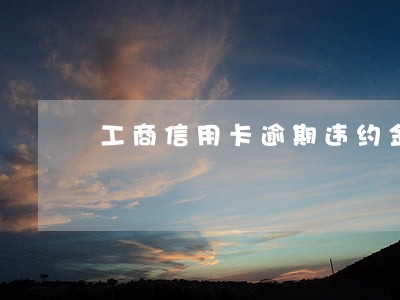 工商信用卡逾期违约金可以退不 工商信用卡逾期违约金可以退不