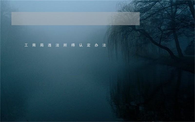 工商局违法所得认定办法