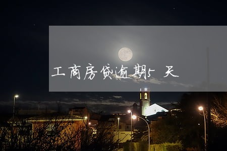 工商房贷逾期5天 工商房贷逾期5天