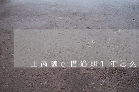 工商融e借逾期1年怎么办 工商融e借逾期1年怎么办