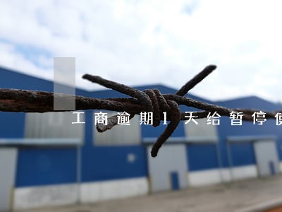 工商逾期1天给暂停使用