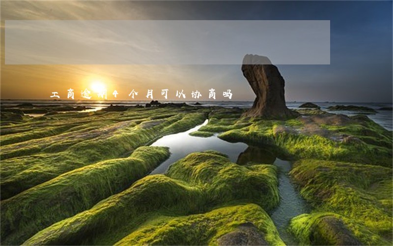工商逾期4个月可以协商吗 工商逾期4个月可以协商吗