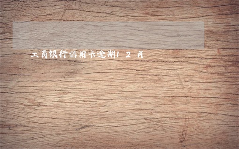 工商银行信用卡逾期12月 工商银行信用卡逾期12月