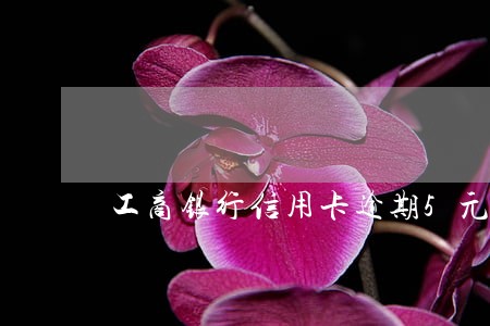 工商银行信用卡逾期5元呢
