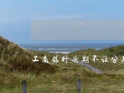 工商银行逾期不让分期还款