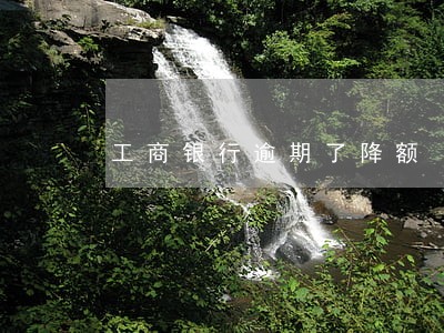 工商银行逾期了降额 工商银行逾期了降额