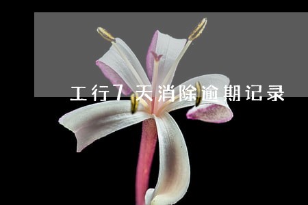工行7天消除逾期记录 工行7天消除逾期记录