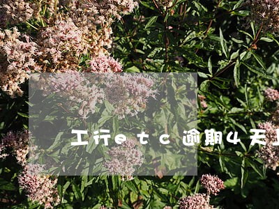 工行etc逾期4天上征信吗 工行etc逾期4天上征信吗