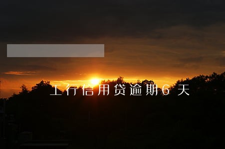 工行信用贷逾期6天