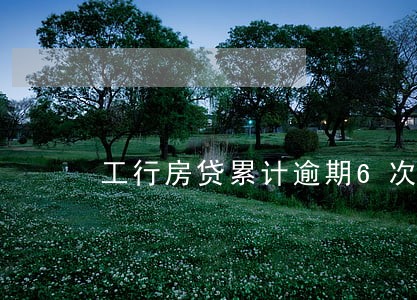 工行房贷累计逾期6次 工行房贷累计逾期6次