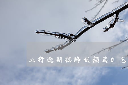 工行逾期被降低额度0怎么办 工行逾期被降低额度0怎么办