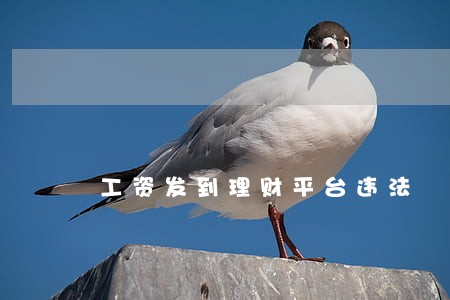 工资发到理财平台违法 工资发到理财平台违法