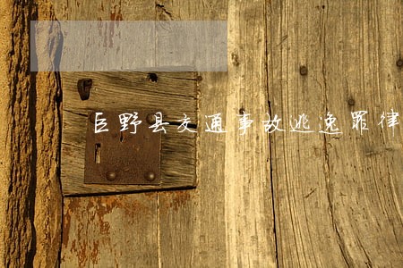 巨野县交通事故逃逸罪律师 巨野县交通事故逃逸罪律师
