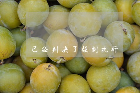 已经判决了强制执行