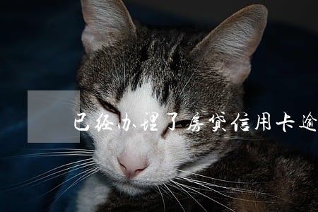 已经办理了房贷信用卡逾期 已经办理了房贷信用卡逾期