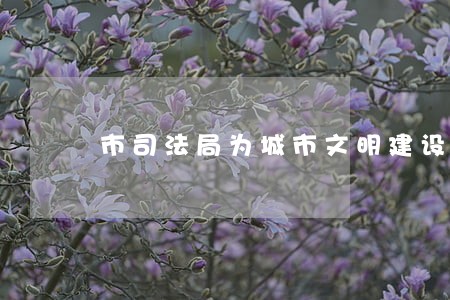 市司法局为城市文明建设护航 市司法局为城市文明建设护航
