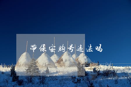 带保安胸号违法吗 带保安胸号违法吗
