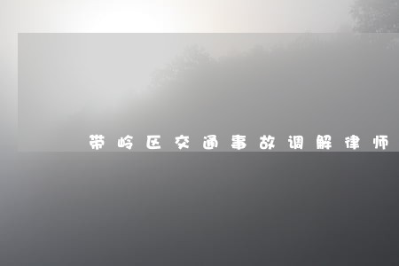 带岭区交通事故调解律师 带岭区交通事故调解律师