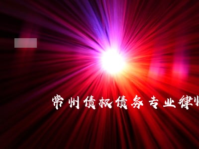 常州债权债务专业律师 常州债权债务专业律师