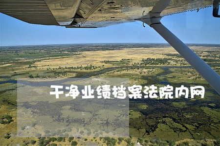 干净业绩档案法院内网 干净业绩档案法院内网