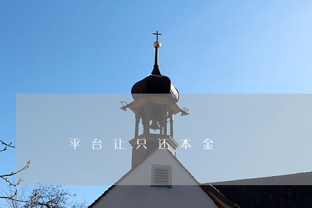 平台让只还本金 平台让只还本金