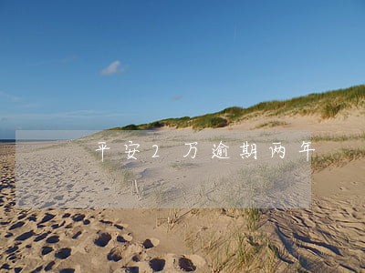 平安2万逾期两年 平安2万逾期两年