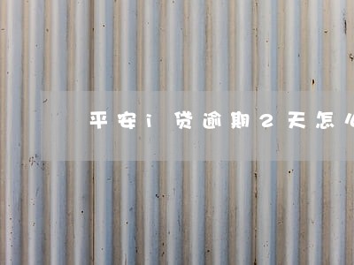 平安i贷逾期2天怎么后果 平安i贷逾期2天怎么后果
