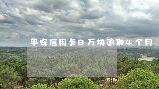 平安信用卡8万块逾期4个月 平安信用卡8万块逾期4个月